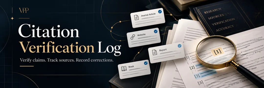 VPP cover artwork for Citation Verification Log