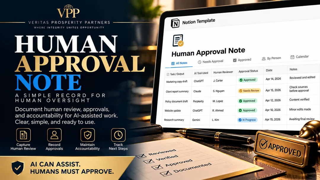 VPP cover artwork for Human Approval Note